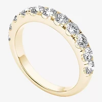 Womens 2MM 1 CT. T.W. Natural White Diamond 14K Gold Wedding Band