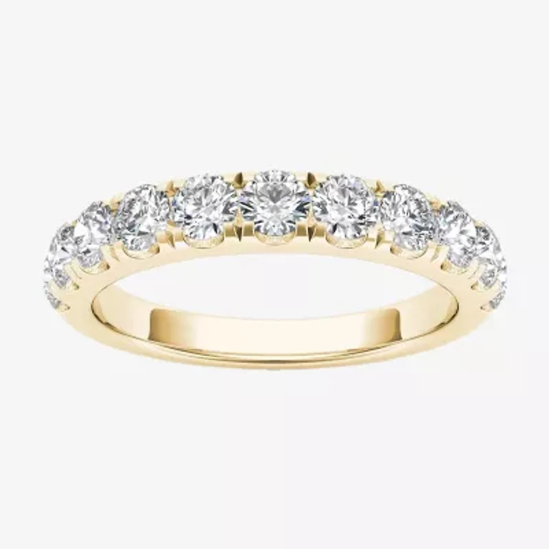 Womens 2MM 1 CT. T.W. Natural White Diamond 14K Gold Wedding Band