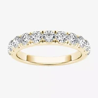 Womens 2MM 1 CT. T.W. Natural White Diamond 14K Gold Wedding Band