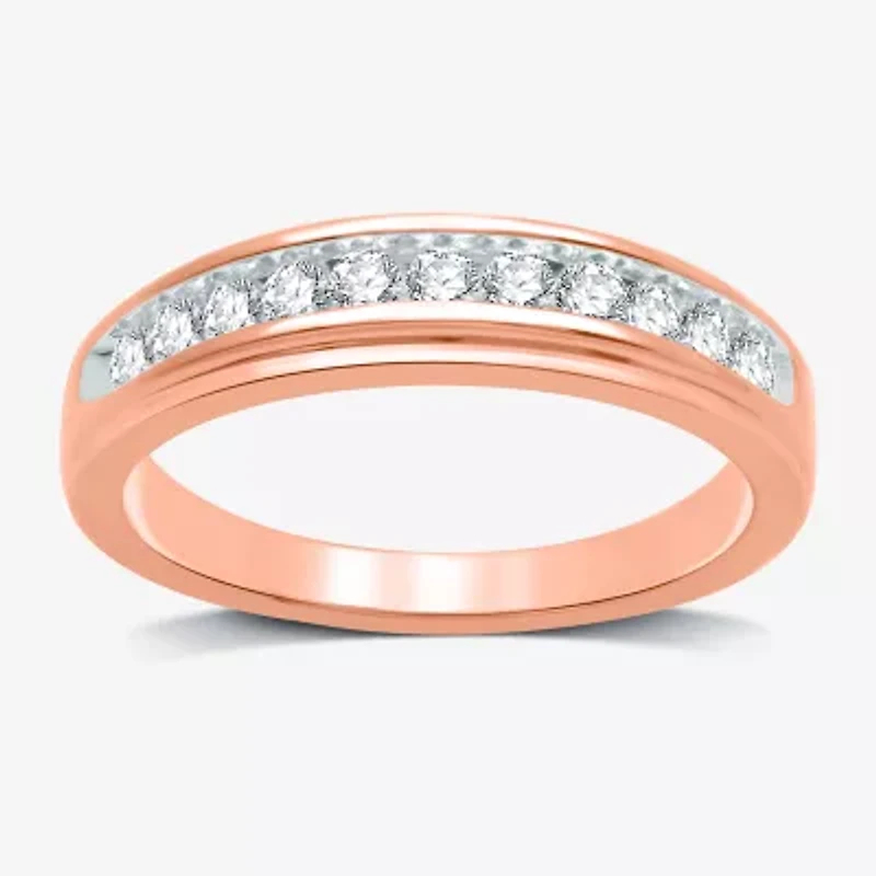 I Said Yes (H-I / I1) 1/3 CT. T.W. Lab Grown White Diamond Sterling Silver or 14K Gold Over Wedding Band