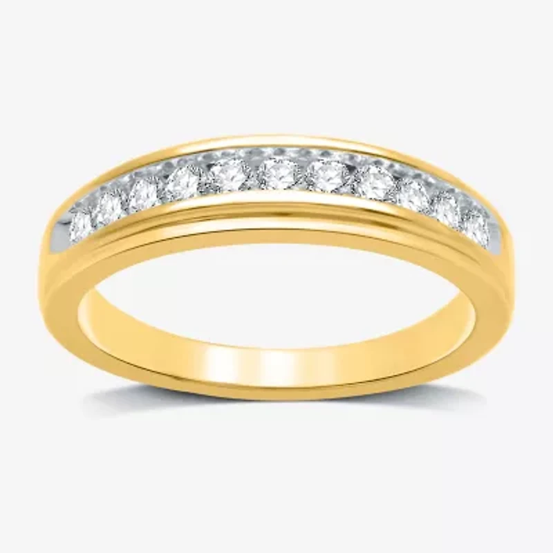 I Said Yes (H-I / I1) 1/3 CT. T.W. Lab Grown White Diamond Sterling Silver or 14K Gold Over Wedding Band