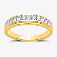 I Said Yes (H-I / I1) 1/3 CT. T.W. Lab Grown White Diamond Sterling Silver or 14K Gold Over Wedding Band
