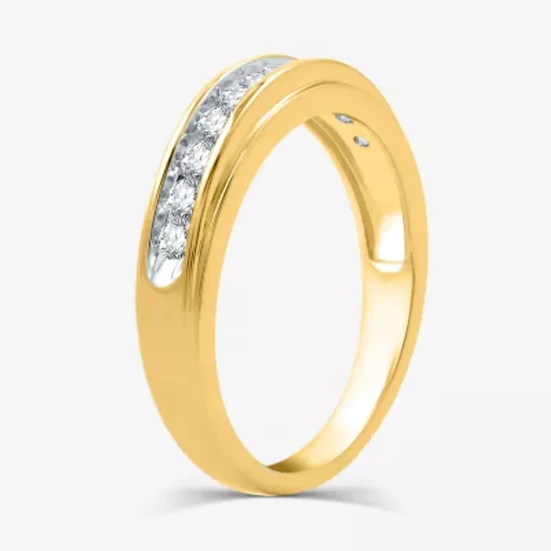 I Said Yes (H-I / I1) 1/3 CT. T.W. Lab Grown White Diamond Sterling Silver or 14K Gold Over Wedding Band