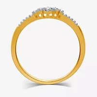 I Said Yes (H-I / I1) 1/10 CT. T.W. Lab Grown White Diamond Sterling Silver or 14K Gold Over Curved Chevron Wedding Band