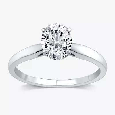 1 CT. Lab-Grown (G / SI2) Diamond Oval Solitaire Engagement Ring 10K or 14K Gold