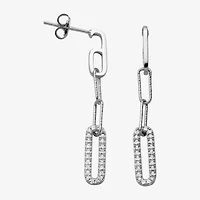 Paris 1901 By Charles Garnier Womens Cubic Zirconia Sterling Silver Drop Earrings