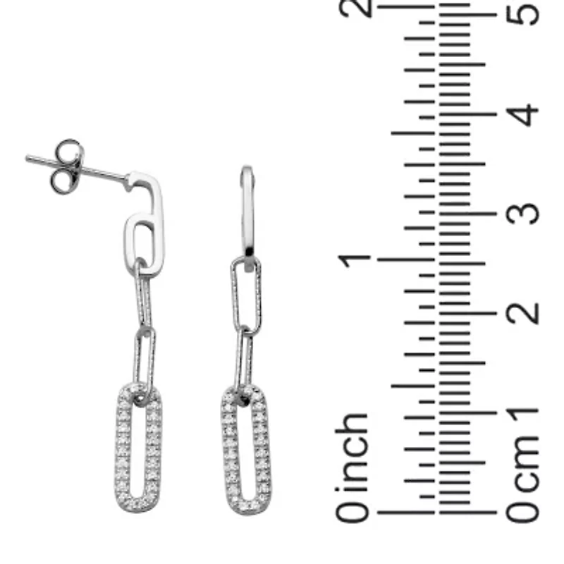 Paris 1901 By Charles Garnier Womens Cubic Zirconia Sterling Silver Drop Earrings