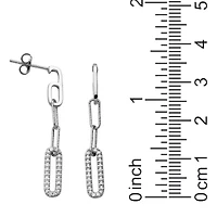 Paris 1901 By Charles Garnier Womens Cubic Zirconia Sterling Silver Drop Earrings