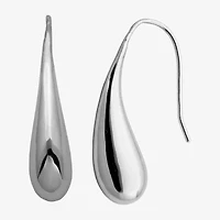 Teardrop Womens Sterling Silver Drop Earrings