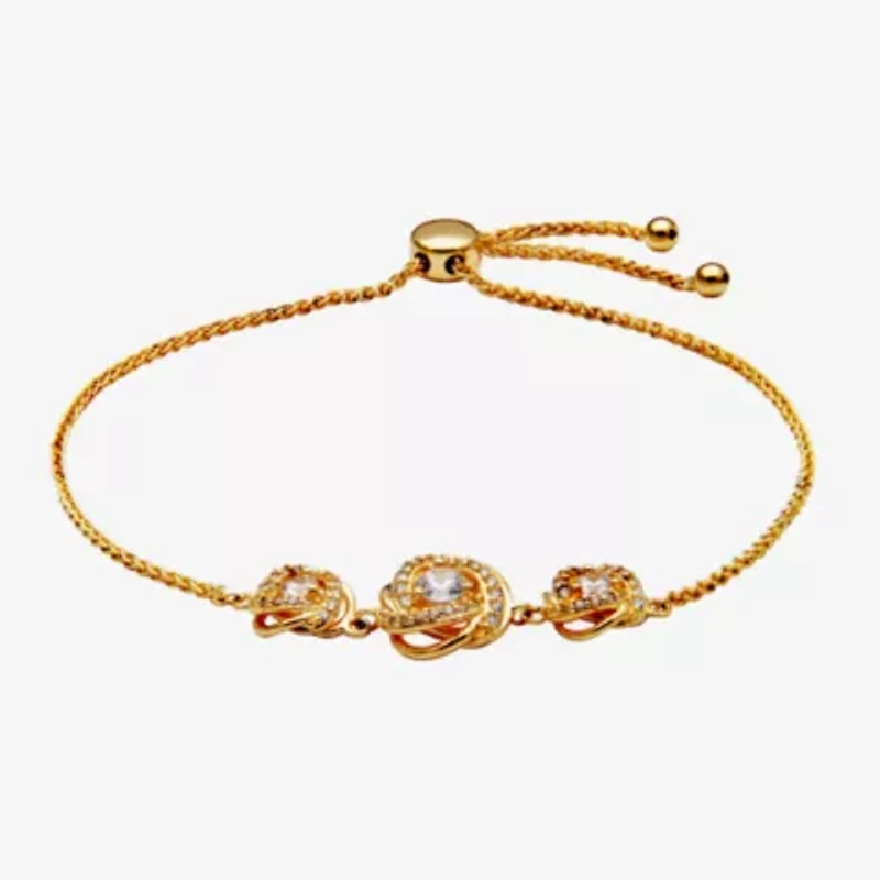 DiamonArt® White Cubic Zirconia 18K Gold Over Silver 2-pc. Jewelry Set