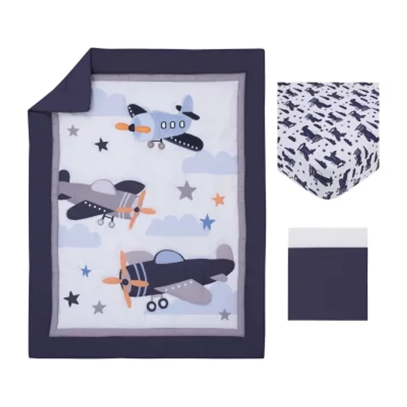Nojo Airplane 3-pc. Crib Bedding Set