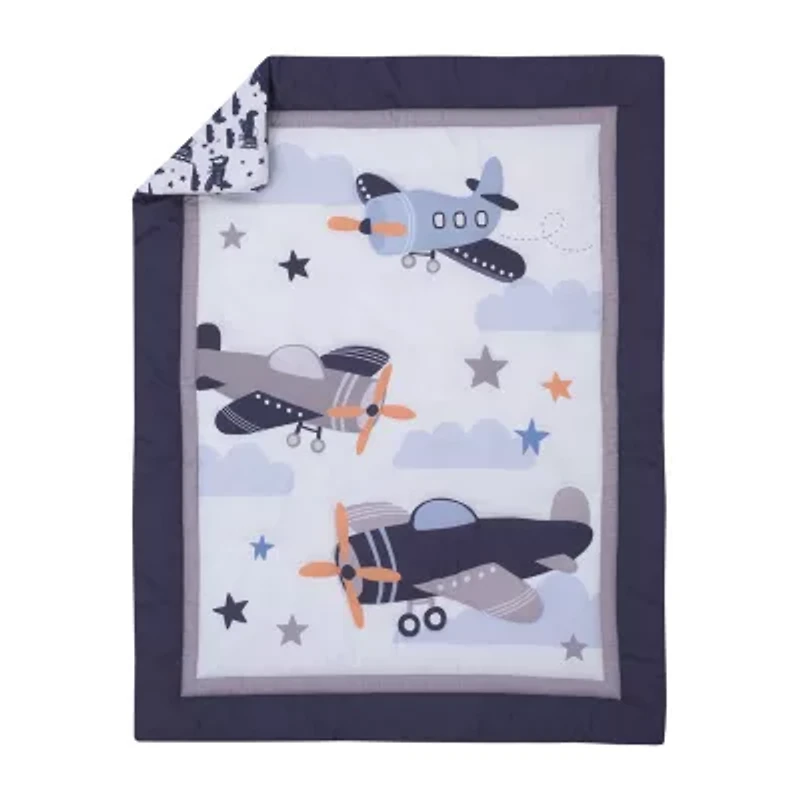 Nojo Mini Airplane 3-pc. Crib Bedding Set