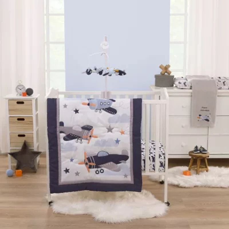 Nojo Mini Airplane 3-pc. Crib Bedding Set