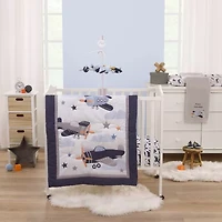 Nojo Mini Airplane 3-pc. Crib Bedding Set