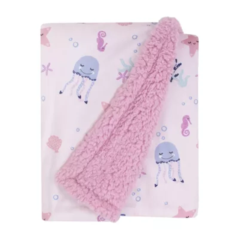 Nojo Pink Under The Sea Ariel Baby Blanket
