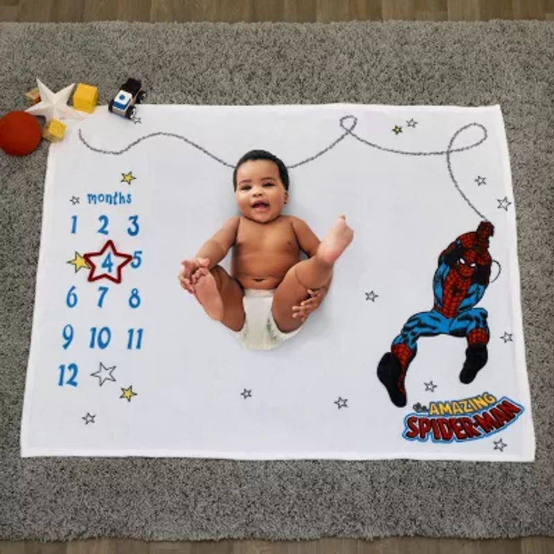 Spiderman Baby Milestone Blanket