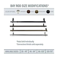 Rod Desyne Bay Extension 13/16 Adjustable Curtain