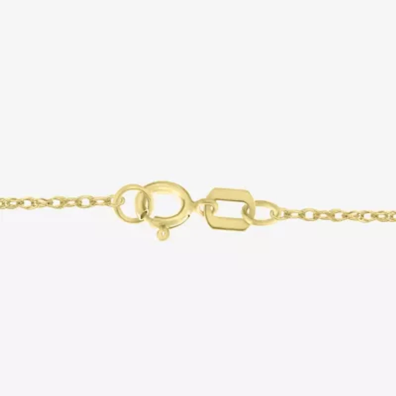 Womens Diamond Accent Natural White Diamond 10K Gold Cross 18 Inch Pendant Necklace