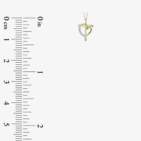 Womens Diamond Accent Natural White Diamond 10K Gold Cross 18 Inch Pendant Necklace
