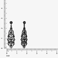 Mixit Black Chandelier Womens Black Hypoallergenic Drop Earrings