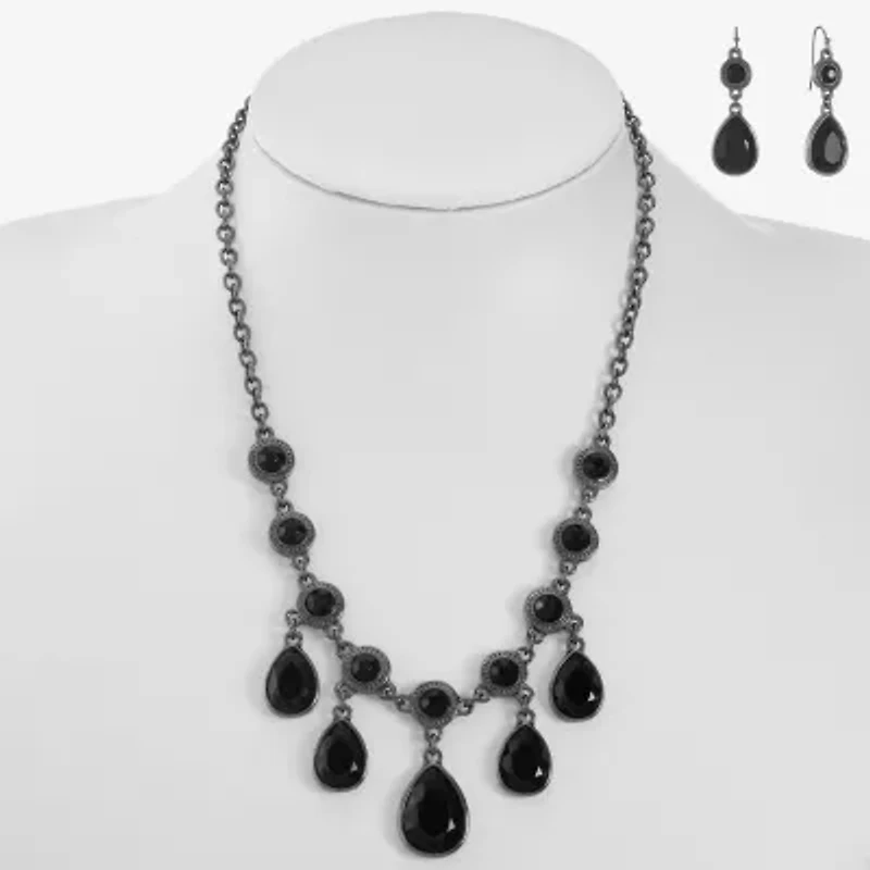 Mixit Womens Black 2-pc. Jewelry Set