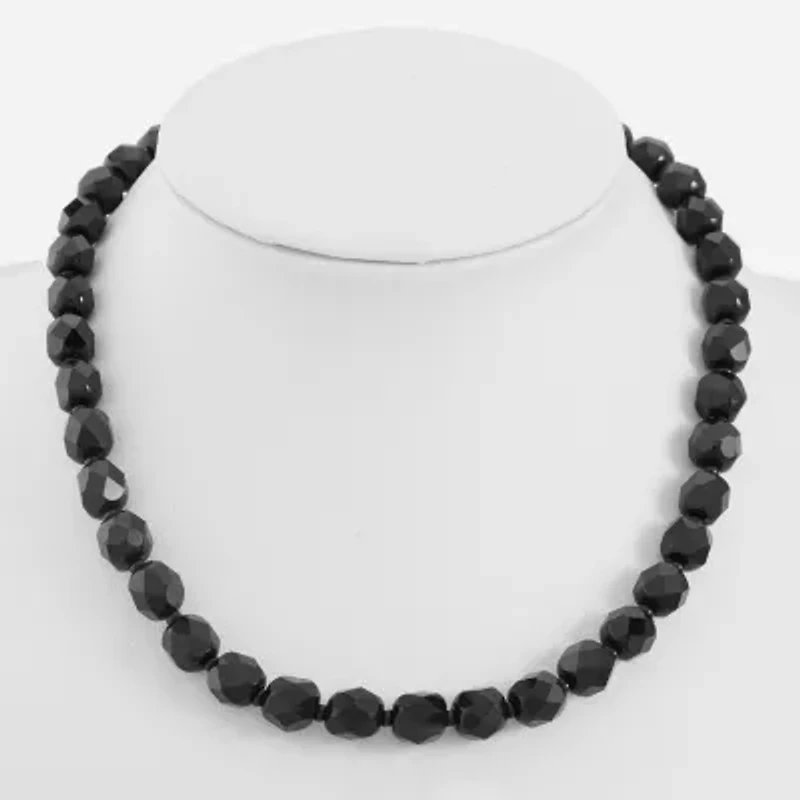 Mixit Womens Black 17 Inch Collar Necklace