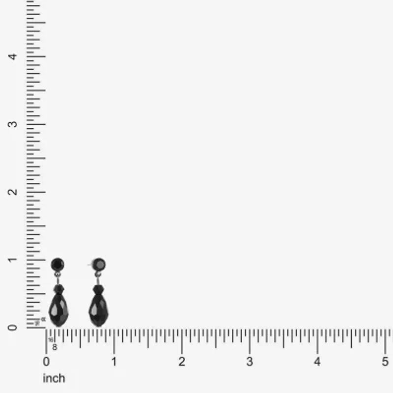 Mixit Womens Black Hypoallergenic Drop Earrings
