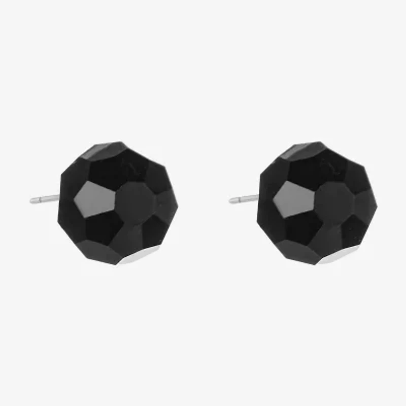 Mixit Black Black 10mm Stud Earrings
