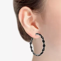 Mixit Black Womens Black 55mm Hypoallergenic Hoop Earrings