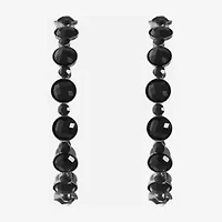 Mixit Black Womens Black 55mm Hypoallergenic Hoop Earrings
