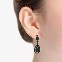 Mixit Black Womens Black Drop Earrings