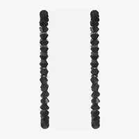 Mixit Womens Black 43mm Hypoallergenic Hoop Earrings
