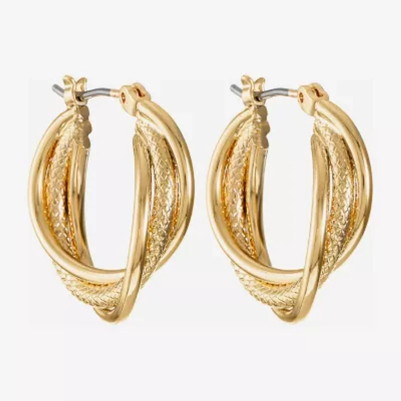 Liz Claiborne® Twisted Hoop Earrings