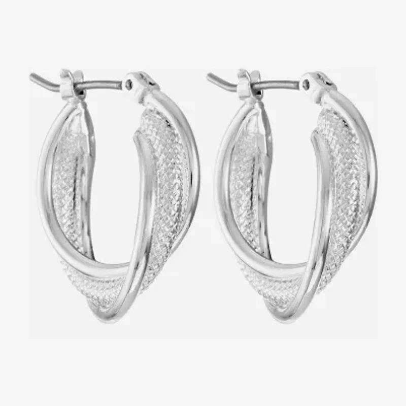 Liz Claiborne® Twisted Hoop Earrings