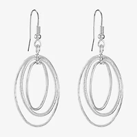 Liz Claiborne® Silver-Tone, Orbital Drop Earrings