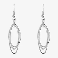 Liz Claiborne® Silver-Tone, Orbital Drop Earrings