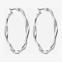 Liz Claiborne® Ribbon Hoop Earrings
