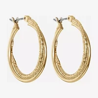 Monet® Gold-Tone Small Twist Hoop Earrings