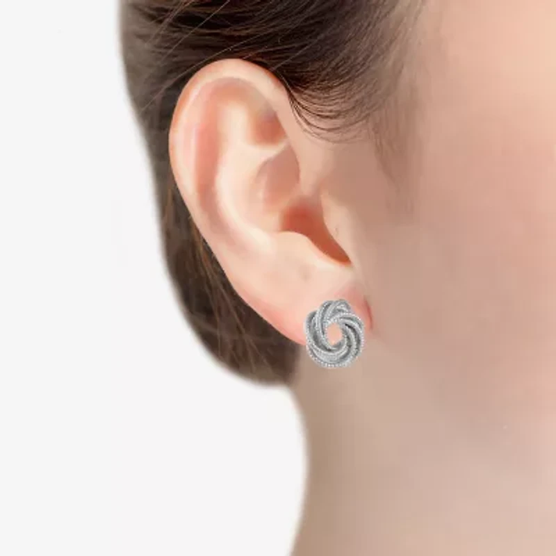 Monet Jewelry Silver Tone Button 14mm Stud Earrings