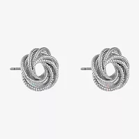 Monet Jewelry Silver Tone Button 14mm Stud Earrings