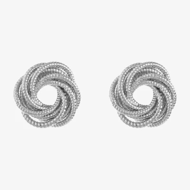Monet Jewelry Silver Tone Button 14mm Stud Earrings