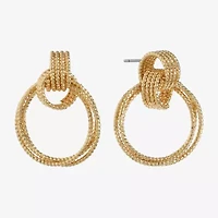 Monet Jewelry Gold Tone Double Womens Hypoallergenic Drop Earrings