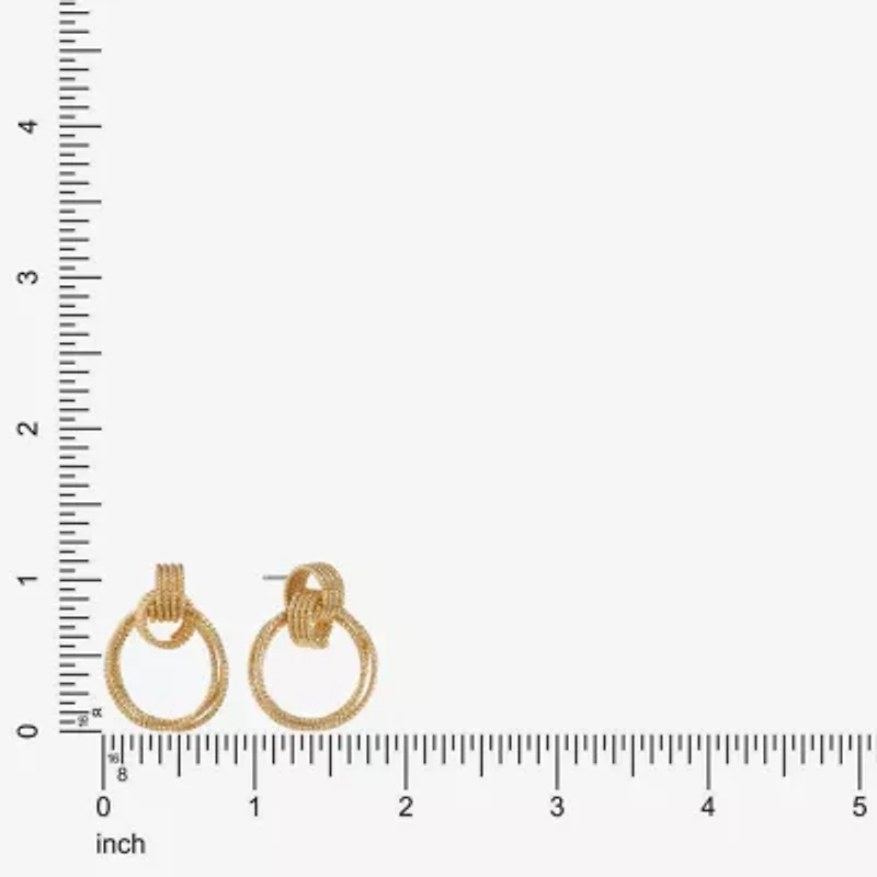 Monet Jewelry Gold Tone Double Womens Hypoallergenic Drop Earrings