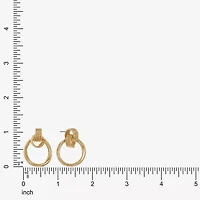 Monet Jewelry Gold Tone Double Womens Hypoallergenic Drop Earrings