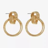 Monet Jewelry Gold Tone Double Womens Hypoallergenic Drop Earrings
