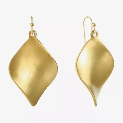 Monet Jewelry Gold Tone Twisted Womens Drop Earrings