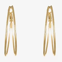 Liz Claiborne Large Wire Womens 48.3mm Hypoallergenic Hoop Earrings