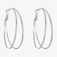 Liz Claiborne Large Wire Womens 48.3mm Hypoallergenic Hoop Earrings