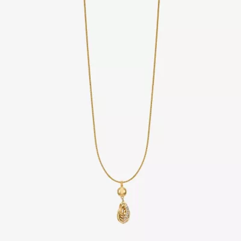 Monet Jewelry Silver Tone Womens 17 Inch Pendant Necklace
