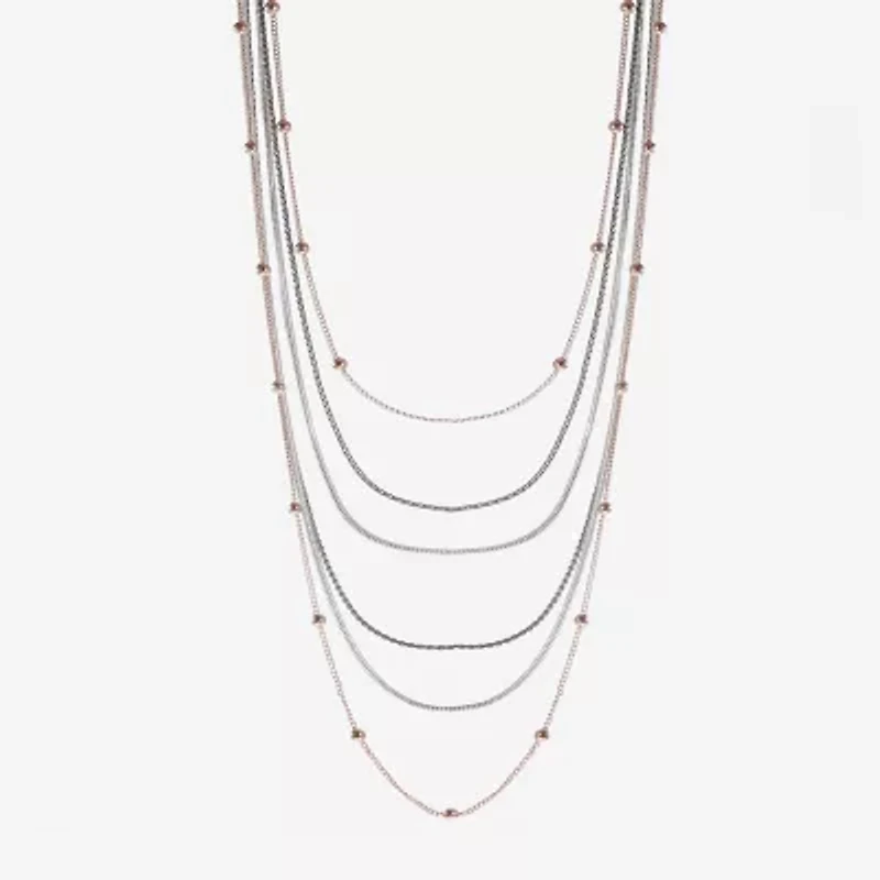 Liz Claiborne Layered Womens 17 Inch Strand Necklace